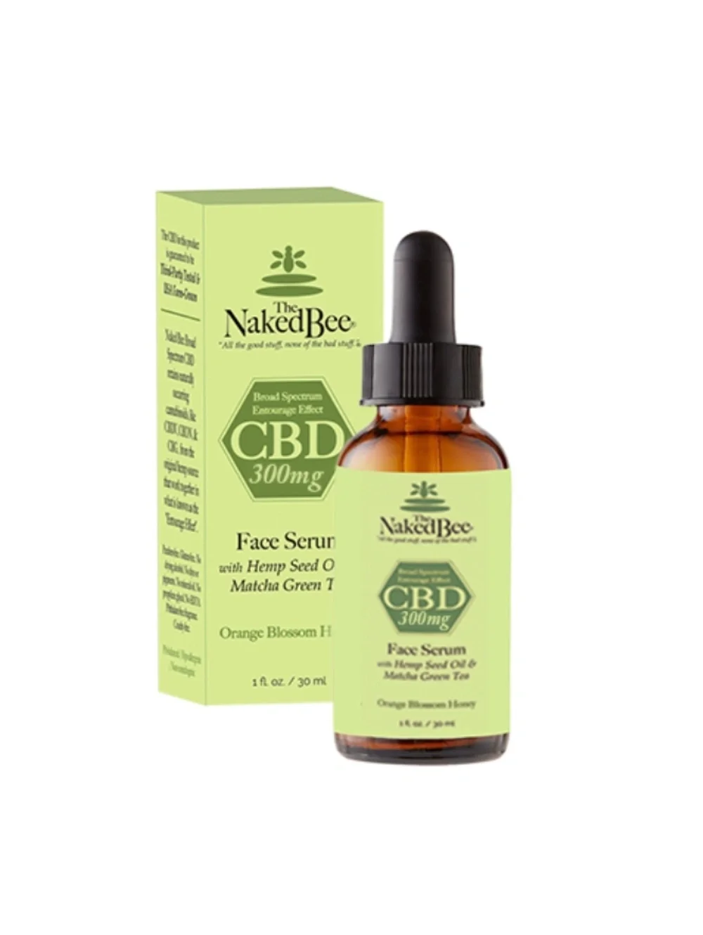 The Naked Bee CBD Face Serum 300mg with Hemp Seed Oil 1 fl oz